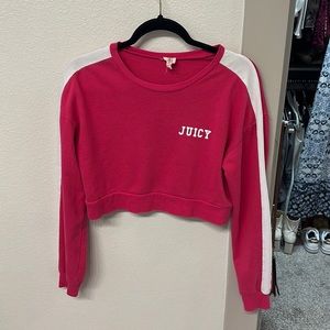 Juicy cropped hot pink sweatshirt
